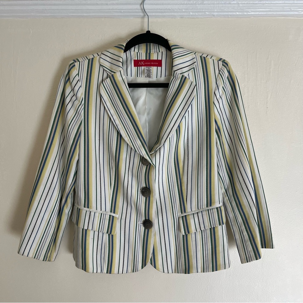 Anne Klein Stripped Blazer